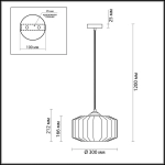 4746/1 PENDANT ODL21 409 дымчатый/черный Подвес E27 60W BINGA