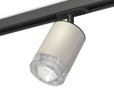 Комплект трекового светильника с композитным хрусталем XT7423010 SGR/CL/SBK серый песок/прозрачный/черный песок MR16 GU5.3 (A2537, C7423, N7191)