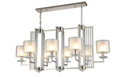 Люстра Crystal Lux NICOLAS SP8 L1000 NICKEL/WHITE 3400/308L