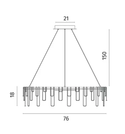 Подвесная люстра Divinare ROTONDO 1019/02 SP-70, 1хLED
