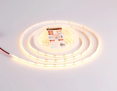 Светодиодная лента GS4651 COB 320Led/ 10W m/ 24V IP20 3000K 5m кратность резки 50mm (2 конт.)