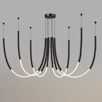 7149/70L HIGHTECH ODL26 221 светильник черный/акрилл/металл IP20 LED 70W 4300Лм 3500K 300° 220V MONELLA
