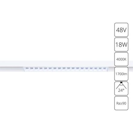 Магнитный трековый светильник Arte Lamp LINEA A4665PL-1WH, 1хLED