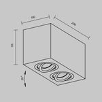 Потолочный светильник Atom GU10х2, C017CL-02B. TM Maytoni