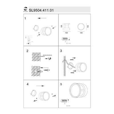 SL9504.411.01 Светильник уличный настенный ST-Luce Черный/Белый LED 1*5W 4000K