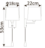 Бра Arte Lamp HALL A9246AP-2AB, 1хE27