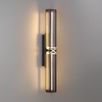 7083/12WL L-VISION ODL25 281 Настенный светильник черный/золото/ еталл/акрил IP20 LED 12W 3000K 220V MESH