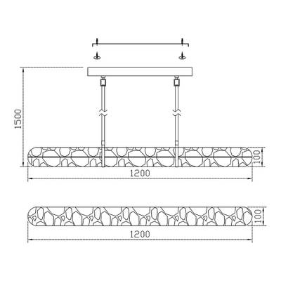 Подвесной светильник Brilloux FL1203-12PL, LED