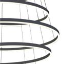 08537,19(4000K) Люстра Тор черный h300 d40+60+80+100+80+60+40 Led 284W (4000K) с пультом ДУ