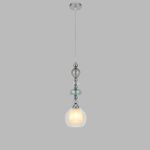 8294/1A MODERNI хром/белый/прозрачный, металл/стекло/хрусталь Подвес E27 1*60W 220V GANNA