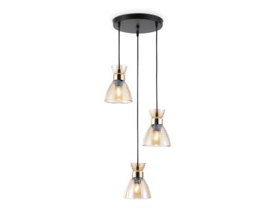 Светильник подвесной TR3405/3 BK/FGD/TI черный/золото/янтарь E27/3 max 60W D345*1000