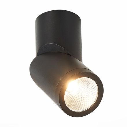 ST650.432.10 Светильник потолочный Черный LED 1*10W 3000K 800Lm Ra&gt;90 38° IP44 D60xH175 165-265V