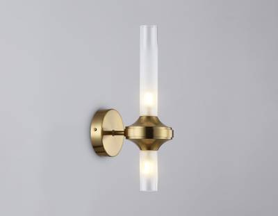 Светильник настенный LH55362/2 BS/CL латунь/прозрачный G9/2 max 30W 150*100*320