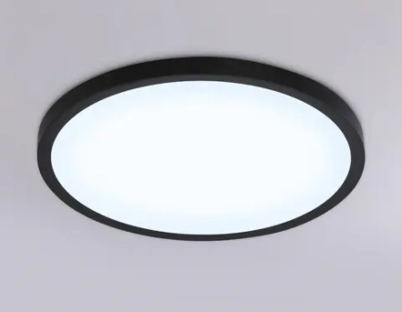 Светильник светодиодный ультратонкий FZ1961 BK черный IP54 40W 5000K D470*15 (Без ПДУ)