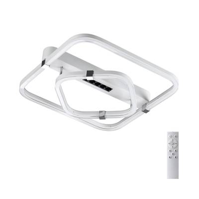 7665/64LS MITRA LED SN Светильник пластик/белый LED 64Вт 3000-4000-6000K 545х505 IP20 пульт ДУ TRECKY
