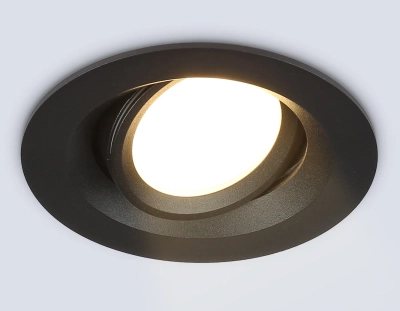 Светильник встраиваемый TN1142 BK черный IP44 GU5.3 D95*38