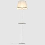 Citilux Линц CL402970T Торшер хром со столиком и белым абажуром