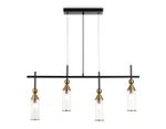 Светильник подвесной LH55254/4 BK/BS/CL черный/латунь/прозрачный E14*4 max 40W 845*65*1150