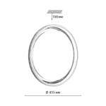 7697/DL MARON SN 147 Светильник пластик/белый/прозрачный LED 48Вт 3000-6000K D455 IP43 пульт ДУ HANI
