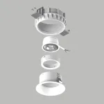 G214606WMOD Светильник DOMINO ROUND под LED модуль/лампу МR16 БЕЛЫЙ (214610+214606+214006)