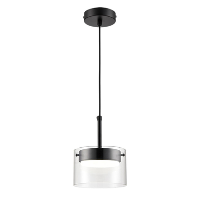 8232/1 COMFI LN26 230 черный/прозрачный, металл/стекло Подвес LED GX70 1*10W 220V NATALINA