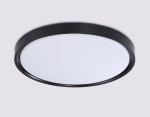 Потолочный светодиодный светильник FZ1248 BK черный IP54 30W 5000K D380*60 (Без ПДУ)
