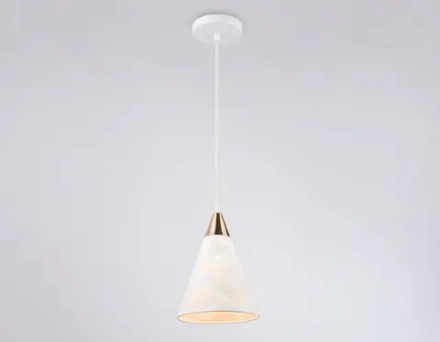 Светильник подвесной TR8429 WH/FGD белый/золото E27 max 40W D180*800