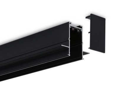 Шинопровод встраиваемый под ГКЛ 12,6мм Magnetic 220V GL1010 BK черный IP20 2000*62.5*56 (заглушки в комплекте)