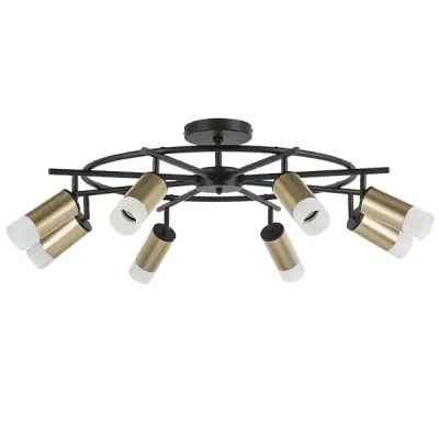 LR7184081 Люстра RULLO 8х50W GU10 ЧЕРНЫЙ/ЗОЛОТО (571718+214440-8+202431-8)