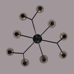 6555/9C CLASSI LN25 черный/дымчатый/металл/стекло Люстра потолочная E14 9*40W 220V MADONNA