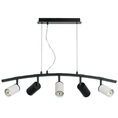 LR735372363 Люстра RULLO 5х50W GU10 ЧЕРНЫЙ/БЕЛЫЙ (571735+214437-2+214436-3)