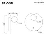 SL1194.421.01 Светильник настенный ST-Luce Бежевый, Черный/Белый G9 1*5W 4000K