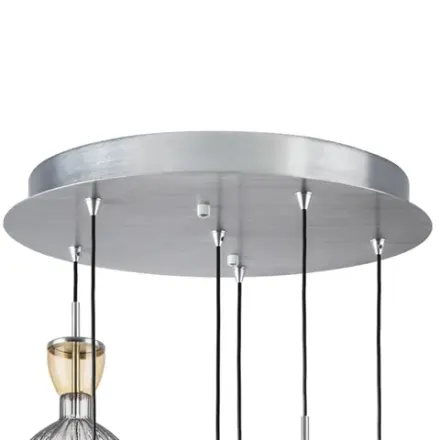 814069  2КОР! Люстра BELLE LED 6х8W 2400LM АЛЮМИНИЙ/МУЛЬТИКОЛОР 3000K Lightstar