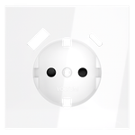 VLS001001 Накладка для розетки с заземлением и защитными шторками, с USB A+C, S70 (белый глянцевый). (ТМ Maytoni)