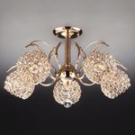Потолочная люстра с плафонами 7777/5 золото