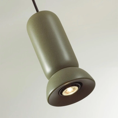 5054/1B PENDANT ODL24 379 черный/зеленый/металл/керамика Подвес GU10 LED 4W KERAMA