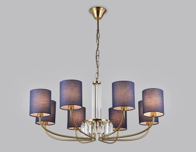 Светильник подвесной LH71273/8 BS/DB латунь/темно синий E14/8 max 40W D820*840