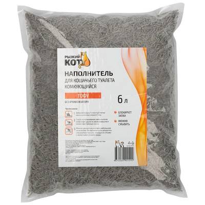 Наполнитель для кошачьего туалета, тофу, без ароматизатора, 2,5 кг