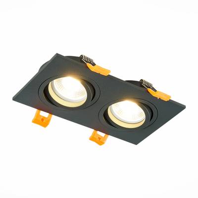 ST251.408.02 Св-к встр. Черный GU10 2*50W  IP20 L170xW92xH27 220V Без ламп