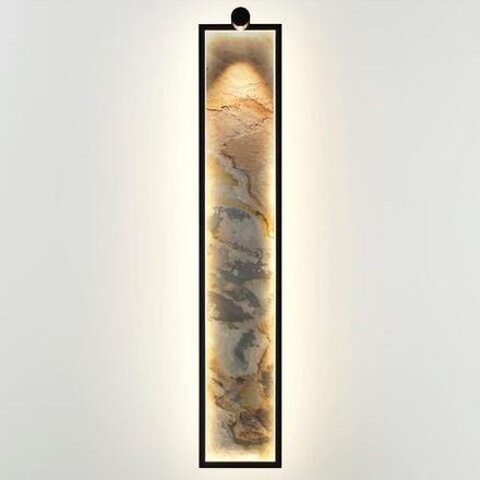 5078/35WL L-VISION ODL24 212 черн./серо-беж./металл/натур.камень/акрил Настен.светильн. со спотом LED 35W 3000K STOFLAKE