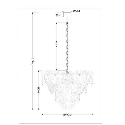 Подвесная люстра ARTE LAMP KAPRI A4078LM-12GO, 12хE14