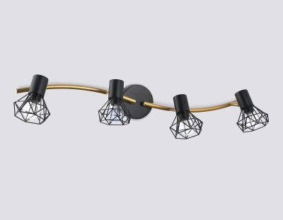 Светильник накладной TR8658/4 BK/GD черный/золото E14/4 max 60W 750*100*185