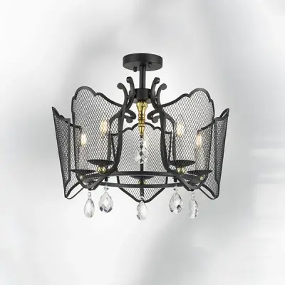 744057 Люстра CASTELLO 5х40W E14 ЧЕРНЫЙ/ЗОЛОТО Lightstar