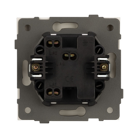 Механизм выключателя одноклавишный проходной SWT-TENDO-MKP1-SFPL-WH (230V, 10A) (Arlight, -)