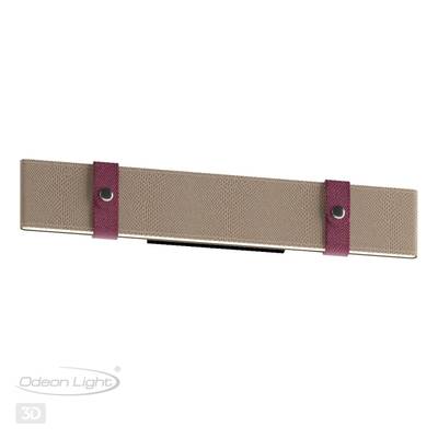 6630/25WL HIGHTECH ODL24 153 металл/эко-кожа/ткань/акрил черный/бордовый/бежевый Настенный светильник IP20 LED 25W 3000K 220V VINCENT