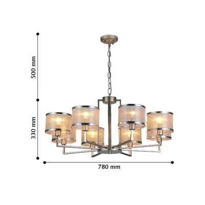 Подвесная люстра Bonbon 2487-8P, 8*E14*40W. ТМ F-Promo