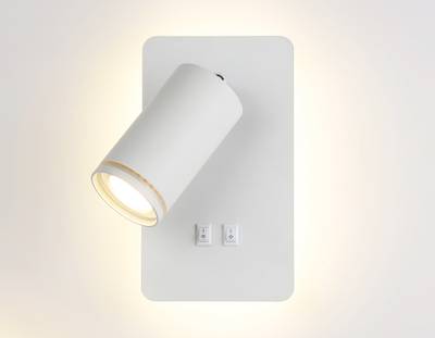 Светильник светодиодный настенный с выключателем FW2465 WH белый LED 4200K 9W 185*105*150