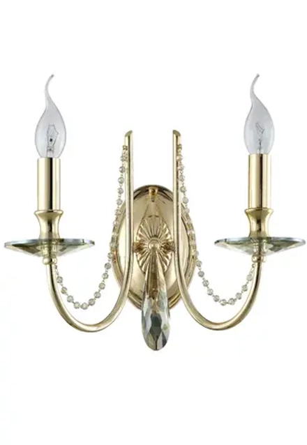 Бра Crystal Lux VICTORIA AP2 GOLD/AMBER 3340/402