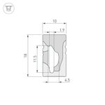 Силиконовый профиль WPH-FLEX-1018-SIDE-S10-50m WHITE (Arlight, Силикон)