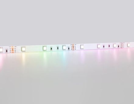 Светодиодная лента RGB GS2201 5050 30Led/ 7.2W m/ 12V IP20 RGB/ 5000*10*1.87mm/ кратность резки 100mm (4 конт.)